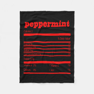 Funny Christmas Peppermint Nutrition Fleece Blanket