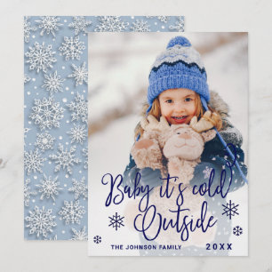 Funny Christmas PHOTO Baby It's Covid Outside Holiday Card