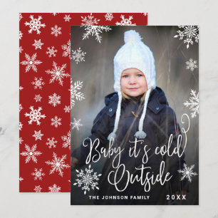 Funny Christmas PHOTO Baby It's Covid Outside Holiday Card