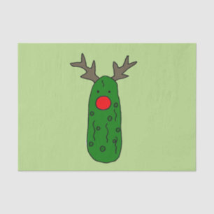 Funny Christmas Pickle Reindeer Art Tissue Paper