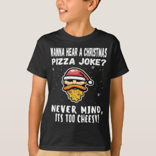 Funny Christmas Pizza Joke Santa Beard Xmas 2021 P T-Shirt