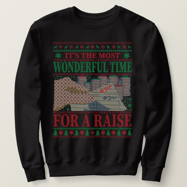 FUNNY CHRISTMAS POKER UGLY SWEATER (Design Front)