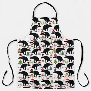 Funny Christmas Pooping Dog Pattern Apron