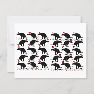 Funny Christmas Pooping Dog  Postcard