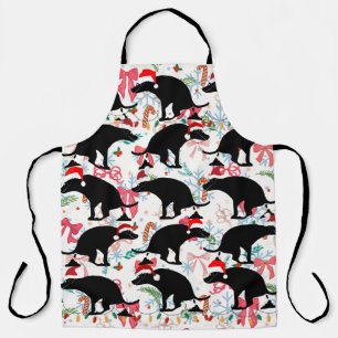 Funny Christmas Pooping Dogs Holiday Cooking Apron