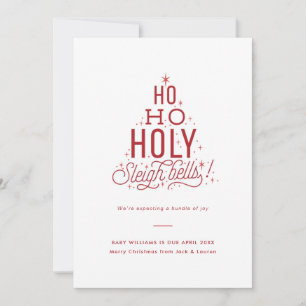 Funny Christmas Pregnancy Announcement Ho Ho Holy