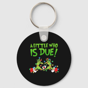 Funny Christmas Pregnancy Announcement New Mom Est Keychain
