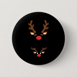 Funny Christmas Pregnancy Reindeer Pregnancy Annou 2 Inch Round Button