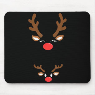 Funny Christmas Pregnancy Reindeer Pregnancy Annou Mouse Pad