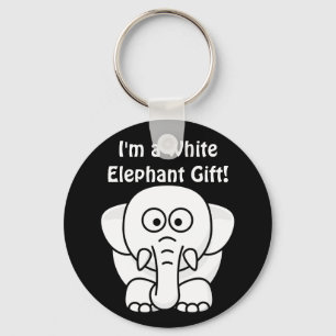 Funny Christmas Present: Real White Elephant Gift! Keychain