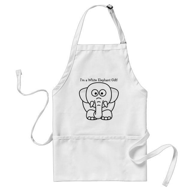 Funny Christmas Present: Real White Elephant Gift! Standard Apron (Front)