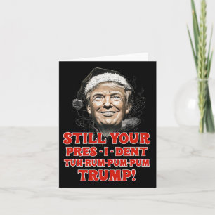 Funny Christmas President Trump Pyjamas Ugly Chris Card
