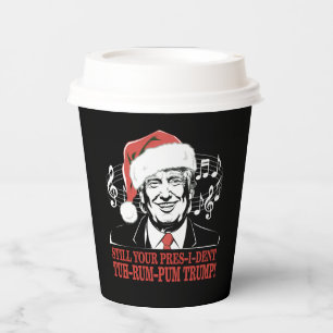 Funny Christmas President Trump Pyjamas Ugly Xmas Paper Cups