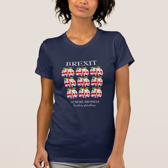 Funny | Christmas Pudding | UNION JACK | BREXIT T-Shirt (Front)