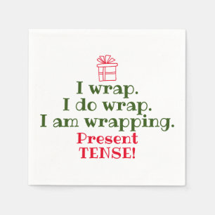 Funny Christmas Pun   Cute Holiday Grammar Napkin