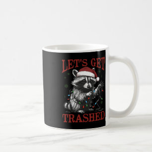 Funny Christmas Raccoon Get Trashed Santa Feral Xm Coffee Mug