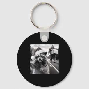 Funny Christmas Raccoon Shirt Raccoon Selfie With  Keychain