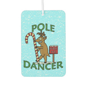 Funny Christmas Reindeer Dancer Pun Car Air Freshener