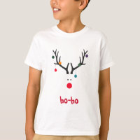 Funny Christmas reindeer head on white