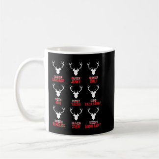Funny Christmas Reindeer Hunter Deer Meat Hunting Coffee Mug