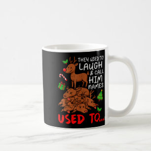 Funny Christmas Reindeer They Used To Laugh &amp;  Coffee Mug