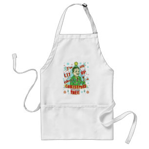 Funny Christmas Retro Drinking Humor Man Lit Up Standard Apron