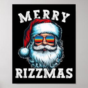 Funny Christmas Rizz Meme Merry Rizzmas For Trendy Poster