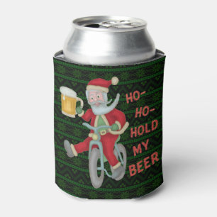 Funny Christmas Santa Claus Beer Humour Can Cooler