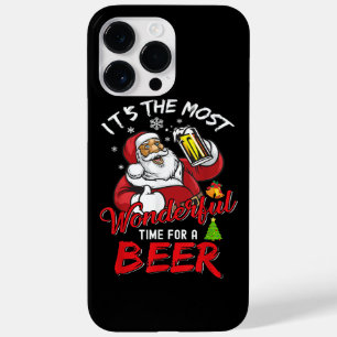 Funny Christmas Santa Claus Drinking Beer Wonderfu Case-Mate iPhone 14 Pro Max Case