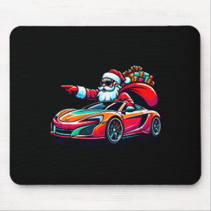 Funny Christmas Santa Claus Driving Srt Car Xmas P Mouse Pad