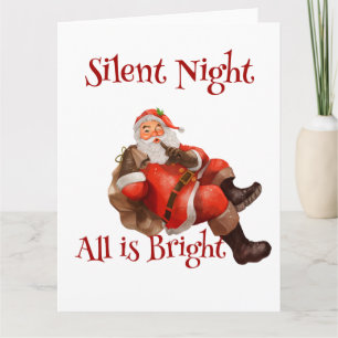 Funny Christmas Santa Claus  Greeting Card