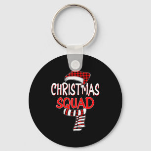 Funny Christmas Santa Claus Red Plaid Shirt, Chris Keychain