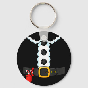Funny christmas santa claus suit xmas costume kids keychain