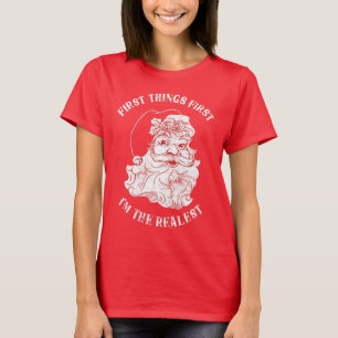 Funny Christmas Santa Clause Red Holiday Festive T-Shirt