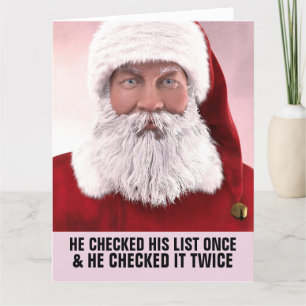 FUNNY CHRISTMAS SANTA GREETING CARD
