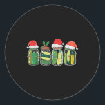 Funny Christmas Santa Hat Ckle Bottles Merry Xmas  Classic Round Sticker<br><div class="desc">Funny Christmas Santa Hat Ckle Bottles Merry Xmas Holiday</div>