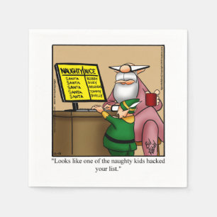 Funny Christmas Santa Humour Napkins