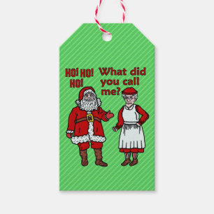 Funny Christmas Santa & Mrs Claus Holiday Joke Gift Tags