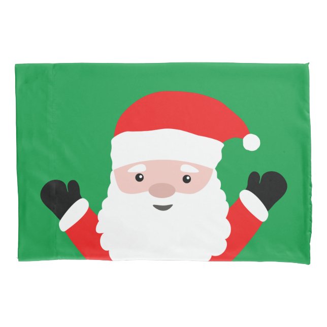 Funny Christmas Santa pillowcase for bedroom (Front)
