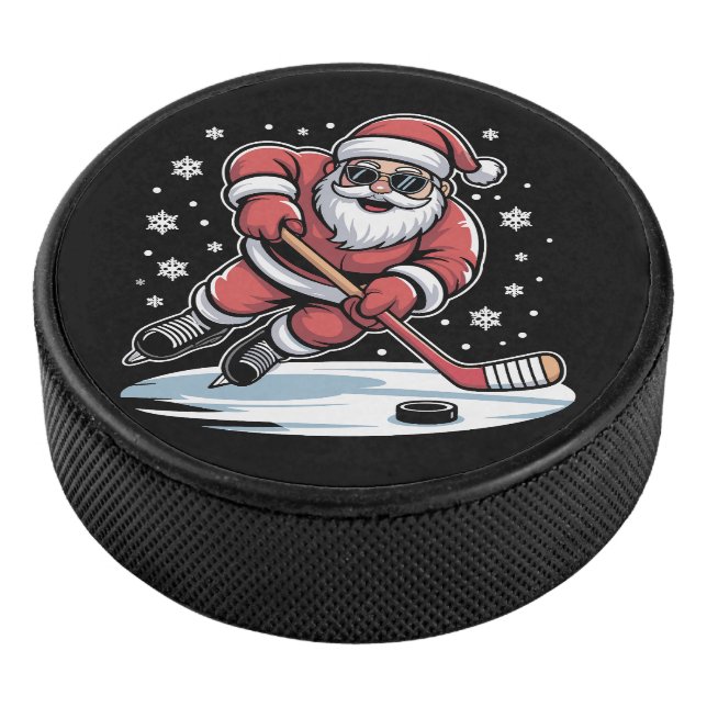 Funny Christmas Santa Playing Ice Hockey Xmas  (3/4/2016 12:00:00 AM)