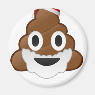 Funny Christmas Santa Poop Emoji Magnet
