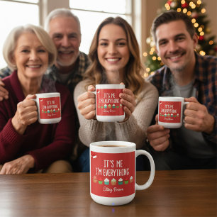 Funny christmas santa red and green humor Coffee Mug