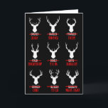 Funny Christmas Santa Reindeer List Pajamas For De Card<br><div class="desc">Funny Christmas Santa Reindeer List Pajamas For Deer Hunters</div>