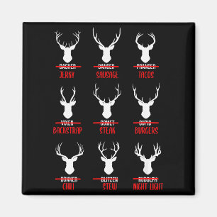 Funny Christmas Santa Reindeer List Pajamas For De Magnet