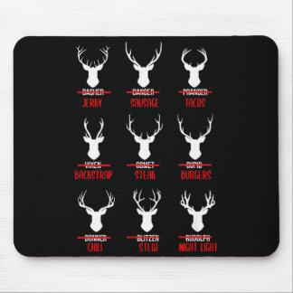 Funny Christmas Santa Reindeer List Pajamas For De Mouse Pad