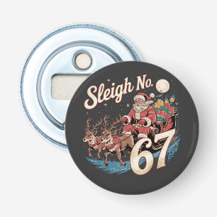 Funny Christmas Santa Says Six Seven 67  Bottle Opener