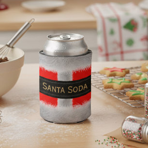Funny Christmas Santa Soda Can Cooler