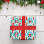 Funny Christmas Santa Surprised At Mrs. Claus Fish Wrapping Paper<br><div class="desc">This Hilarious Fishing Christmas Pattern is a Catch for Fishing Fans! Join Santa's Comedy of Errors as Mrs. Claus Outsmarts Him. Gift-wrap with this Whimsical Design for Your Fishing Enthusiast!</div>