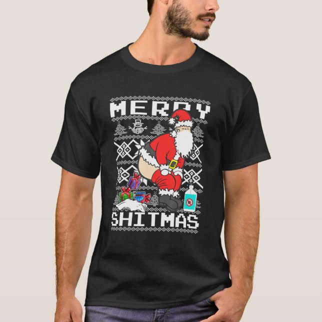 Funny Christmas Santa T-Shirt (Front)
