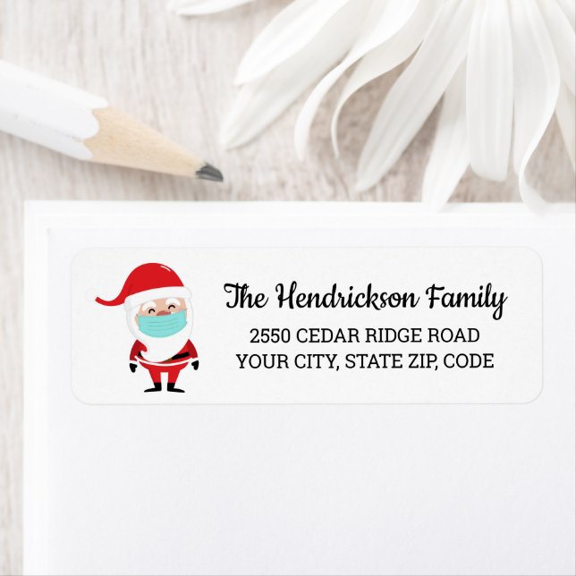 Funny Christmas Santa Wearing Mask Personalized (Insitu)